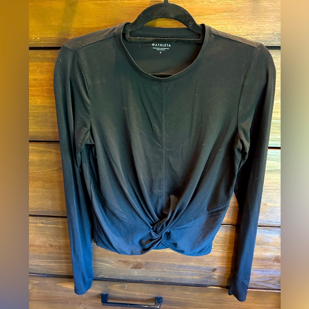 Athleta Women's Black Twist Front Top